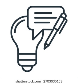 Idea Outline Icon Vector Illustration
