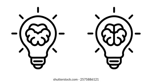 idea outline or line icon design bundle.