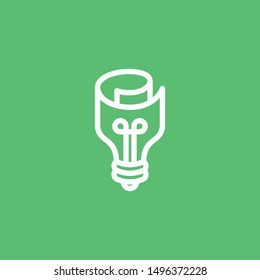 Idea, Paper Bulb logo design. can be used as symbols, brand identity, company logo, icons, or others. Color and text can be changed according to your need.