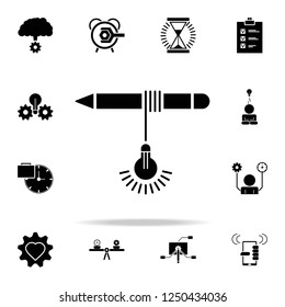 idea in pen icon. Concentration icons universal set for web and mobile