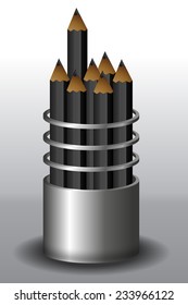 idea pencil box vector