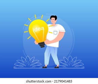 Idea people on light background. Creative concept idea. Think idea concept