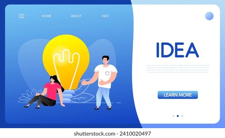 Idea people on light background. Creative concept idea. Think idea concept