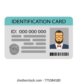 
The idea of personal identity. ID card, identification card, drivers license, identity verification, person data. Modern vector illustration in a flat style.