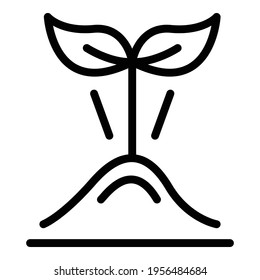 Idea plant grow icon. Outline Idea plant grow vector icon for web design isolated on white background