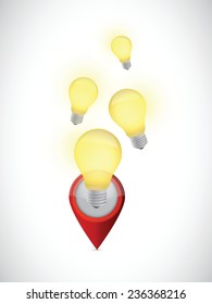 idea pointer. light bulb concept illustration design over a white background