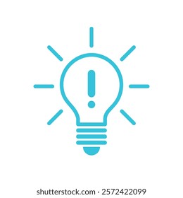 Idea Power, The Lightbulb Icon, Isolated on white.
