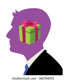 Idea for present in human  silhouette