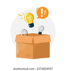 idea, product discovery concept illustration flat design vector eps10