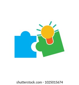 Idea Puzzle Logo Icon Design