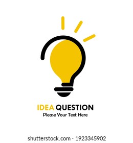 Idea question logo template illustration