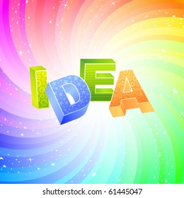 IDEA. Rainbow 3d illustration.