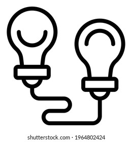 Idea realization icon. Outline Idea realization vector icon for web design isolated on white background