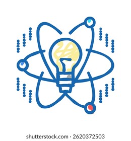 idea and realization neural network doodle icon sketch vector. idea and realization neural network sign. isolated symbol illustration