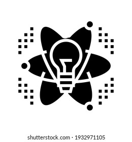 idea and realization neural network glyph icon vector. idea and realization neural network sign. isolated contour symbol black illustration