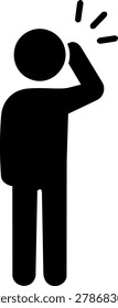 Idea and Realization Person Pictogram Minimal Icon Vector