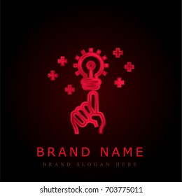 Idea red chromium metallic logo