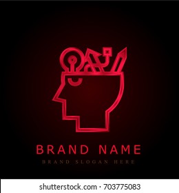 Idea red chromium metallic logo