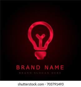 Idea red chromium metallic logo