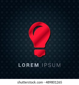 Idea Red chromium precious metallic 3D Icon / Logo Design