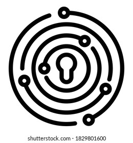 Idea reliability icon. Outline idea reliability vector icon for web design isolated on white background