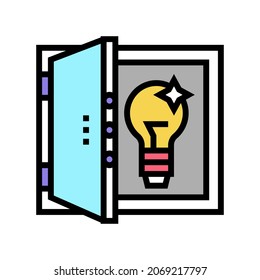 idea for resolve problem color icon vector. idea for resolve problem sign. isolated symbol illustration