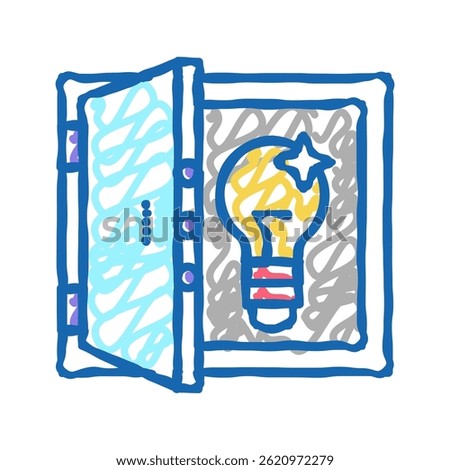 idea for resolve problem doodle icon sketch vector. idea for resolve problem sign. isolated symbol illustration