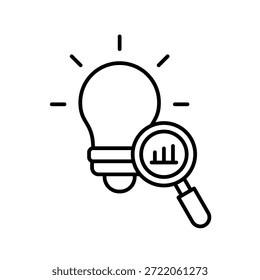 Idea Resultado Icono de contorno Ilustración vectorial