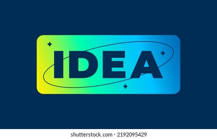 Fondo del logotipo Idea retro con estrellas