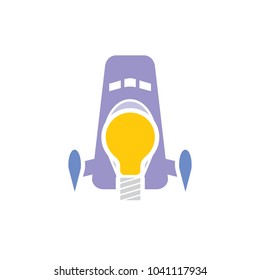 Idea Rocket Logo Icon Design