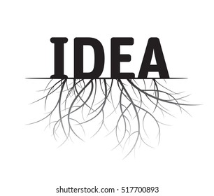 IDEA and Roots. Vector Illustration.