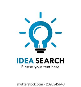 Idea search logo template illustration