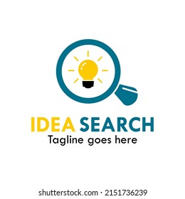 Idea search logo template illustration