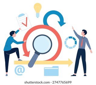 Idea search process for business development color concept