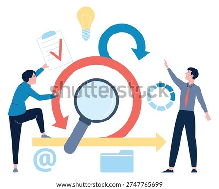 Idea search process for business development color concept