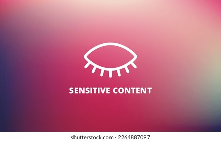 The idea of sensitive content with age restriction web page template. Vector illustration.