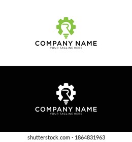 Idea settings icon vector illustration black linear on white background	