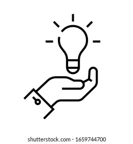 Idea shaping line icon, concept sign, outline vector illustration, linear symbol.