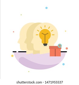Idea, Share, Transfer, Staff Abstract Flat Color Icon Template