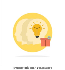 Idea, Share, Transfer, Staff Abstract Circle Background Flat color Icon