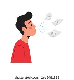 Ideia Compartilhamento sopro Vetor plano ilustração.