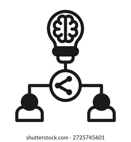 Icono de intercambio de ideas Ilustración vectorial de estilo mixto