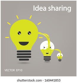 Idea Sharing ,ideas Concepts , Creative Sign,vector Illustration