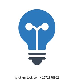 idea sharing vector glyph color icon 