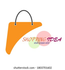 idea de ir de compras. Ilustración del vector de color para logotipo, etiqueta o etiqueta, diseño moderno aislado en fondo blanco
