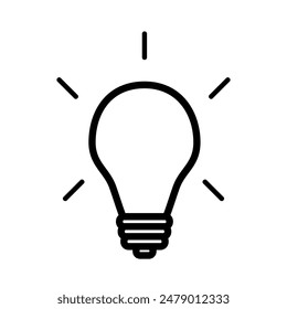 Idea sign. Lamp image icon and symbol. Vector illustration.