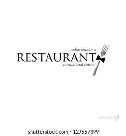 idea for a sign - on-line restaurant. vector