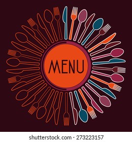 Idea Silhouette design for restaurant red