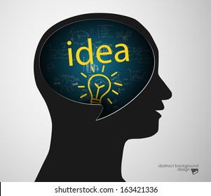 idea in sIlhouette of a head