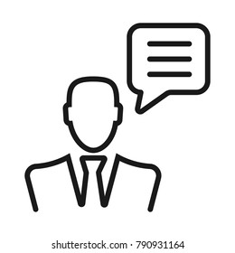 idea. simple of message vector line icon